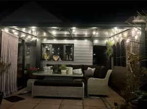 Glass roof canopy from B&B Shelters - durable canopy shelters